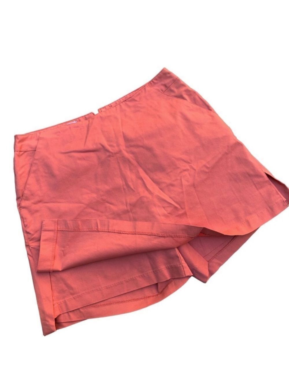 Adidas Athletic Skort Salmon Pink Golf Tennis Pickleball Logo Stretch Size 8
